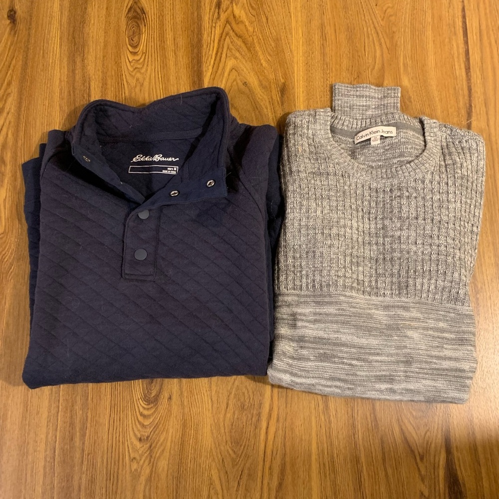 Calvin Klein & Eddie Bauer Men's Sweater Bundle